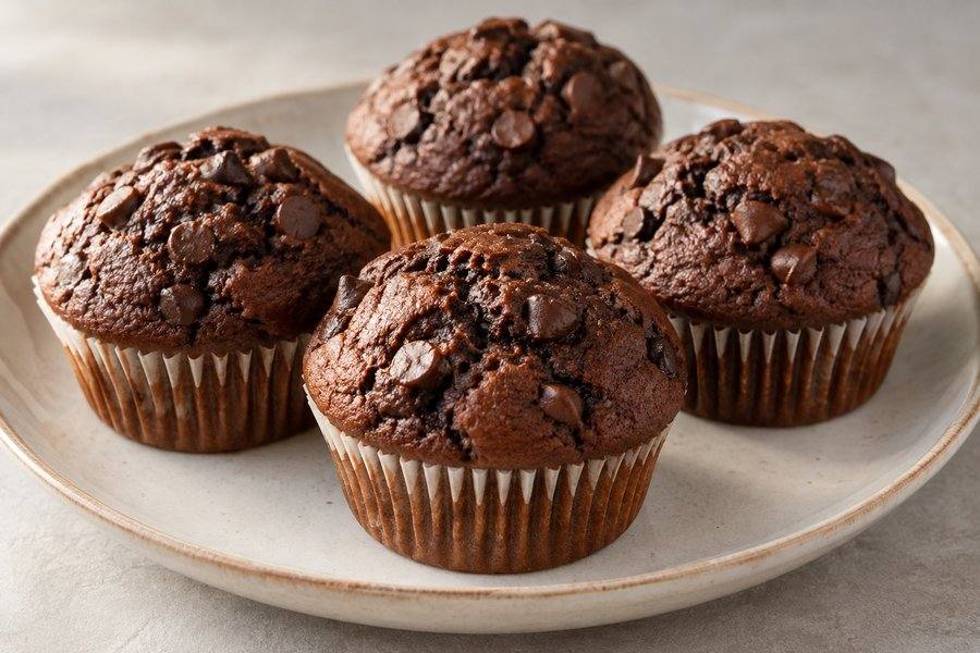 muffins de chocolate