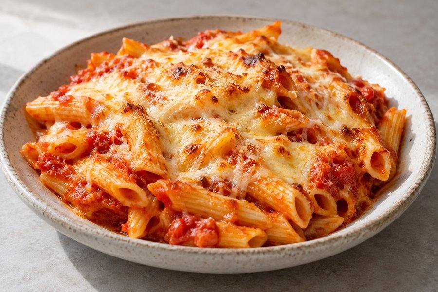 pasta con tomate y queso