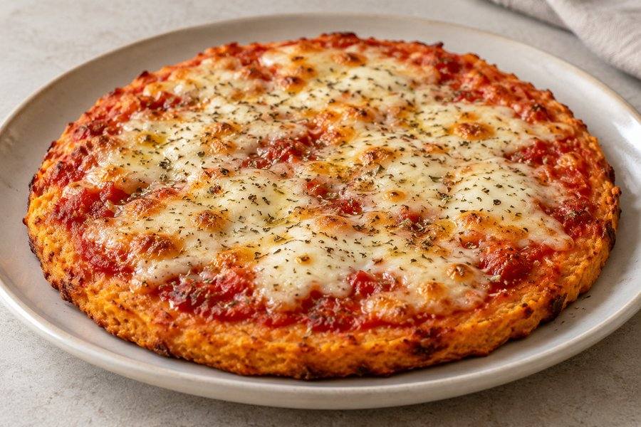 pizza con base de boniato