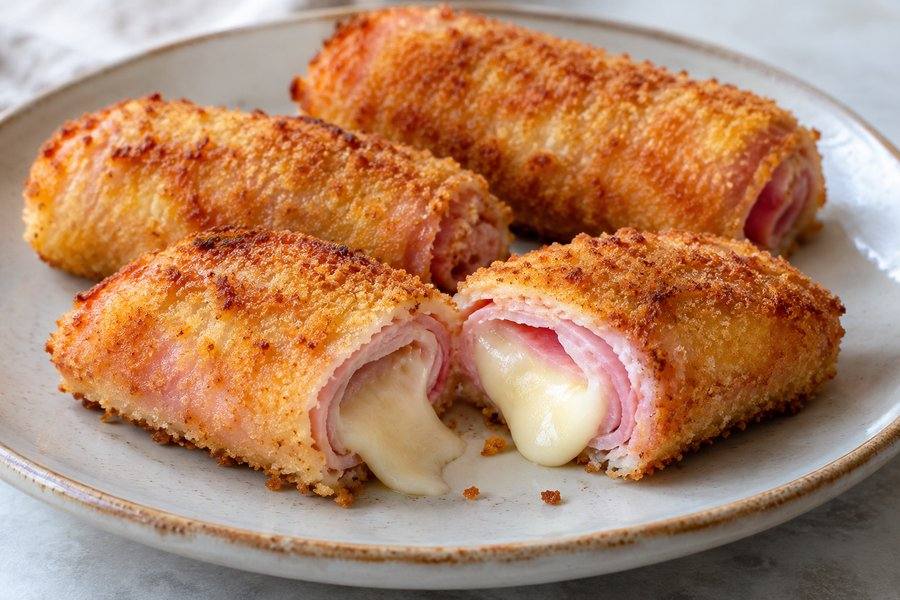 rollitos de jamón y queso