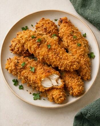 tiras de pollo crujientes